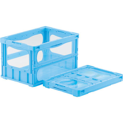 三甲 サンコー 折りたたみコンテナー 559120 マドコンライトOー50Bブルー SKMLO-O-50B-BL 1個 469-9068（直送品）