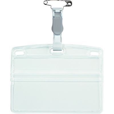 オープン工業 OP タッグ名札 プラクリップ両用 名刺サイズ 10枚 灰 NT-2-GY 1袋(10枚) 472-3147（直送品）