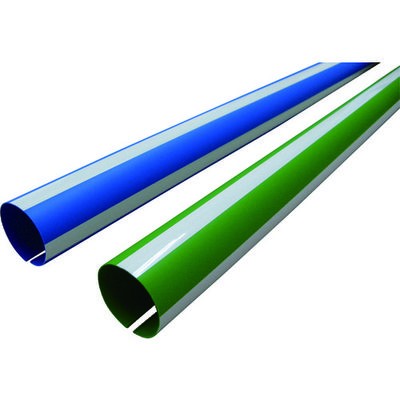 日大工業 ワニ印 単管安全表示カバー 「目立つぞ」 グリーン/白 長さ900mm 000170 1本 473-9175（直送品）