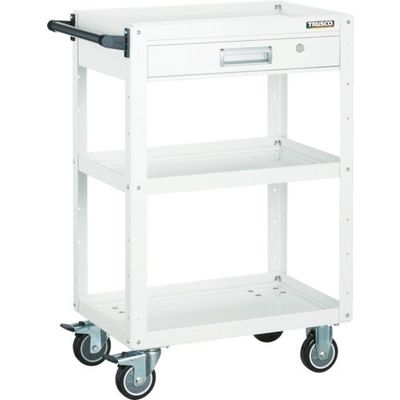 TRUSCO ツールワゴン イーグルワゴン 750×500×H880 引出付 ウレタン車輪 ヤンググリーン EGW-973VU-YG 1台（直送品）