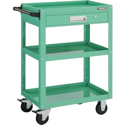 トラスコ中山 TRUSCO ツールワゴン イーグルワゴン 600X400XH880 引出付 ヤンググリーン EGW-963V-YG 1台（直送品）
