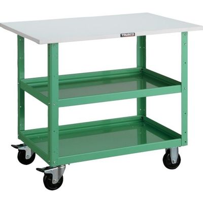トラスコ中山 TRUSCO ツールワゴン イーグルワゴン 750X500XH740 天板付 ヤンググリーン EGW-772T-YG 1台（直送品）