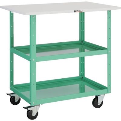 TRUSCO ツールワゴン イーグルワゴン 750×500×H900 天板付 4輪自在 ヤンググリーン EGW-972TJ-YG 1台（直送品）