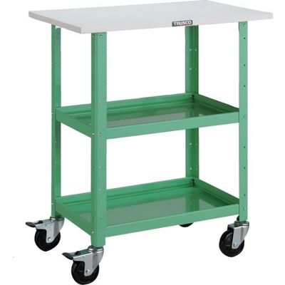 トラスコ中山 TRUSCO ツールワゴン バーディワゴン 600X400 天板付 ヤンググリーン BDW-962T-YG 1台（直送品）