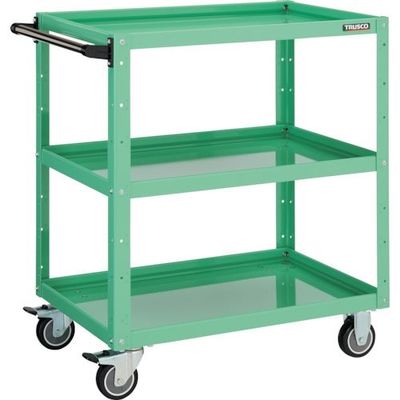 TRUSCO ツールワゴン バーディワゴン 600X400XH880 ウレタン車輪 ヤンググリーン BDW-963U-YG 1台（直送品）