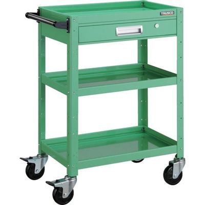 トラスコ中山 TRUSCO ツールワゴン バーディワゴン 600X400 引出付 ヤンググリーン BDW-963V-YG 1台（直送品）
