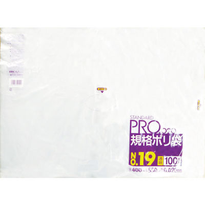 日本サニパック サニパック LT19スタンダードポリ袋19号(0.02)透明100枚 LT19 1袋(100枚) 475-4441（直送品）