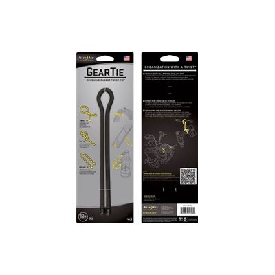 Nite Ize NiteIze ギアータイ 2個入 18インチ ブラック NI01819 1パック(2個) 479-8759（直送品）