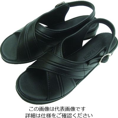 ニッポンスリッパ オフィスサンダル ブラック M 400924 1足 480-3051（直送品）
