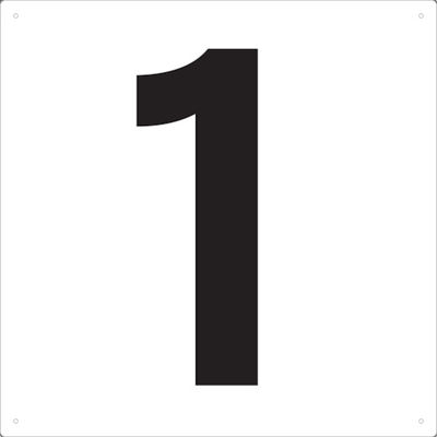 トラスコ中山 TRUSCO 表示板 数字 420×420 数字「1」 TSEH-1 1枚 484-3011（直送品）