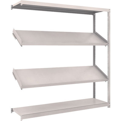 TRUSCO スチールラック M1.5型棚 1800X450XH1800 4段 傾斜2段 連結 M1.5-6644K2B 1台(1個)（直送品）