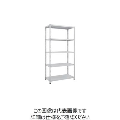 TRUSCO スチールラック SBL型抗菌塗装セミボルトレス軽量棚 W875XD450XH1800 5段 W色 SBL-6345-W（直送品）