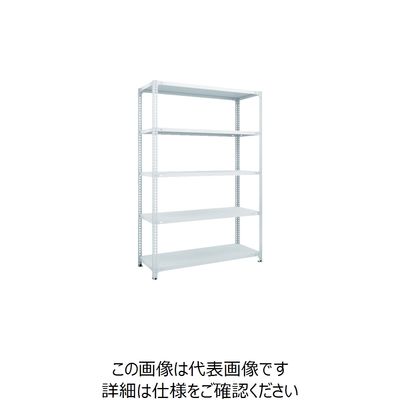 TRUSCO スチールラック SBL型抗菌塗装セミボルトレス軽量棚 W1200XD450XH1800 5段 W色 SBL-6445-W（直送品）