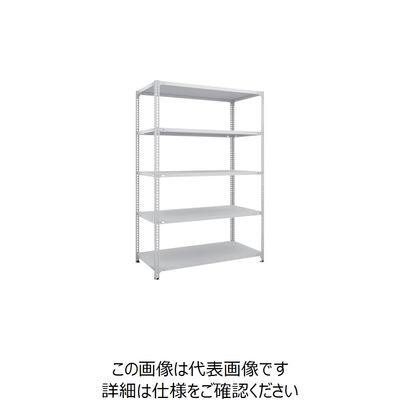 TRUSCO スチールラック SBL型抗菌塗装セミボルトレス軽量棚 W1200XD600XH1800 5段 W色 SBL-6465-W（直送品）