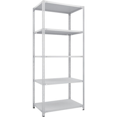 TRUSCO スチールラック SBL型抗菌塗装セミボルトレス軽量棚 W875XD600XH2100 5段 W色 SBL-7365-W（直送品）