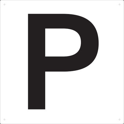 トラスコ中山 TRUSCO 表示板 アルファベット「P」 420X420 TAEH-P 1枚 487-6539（直送品）