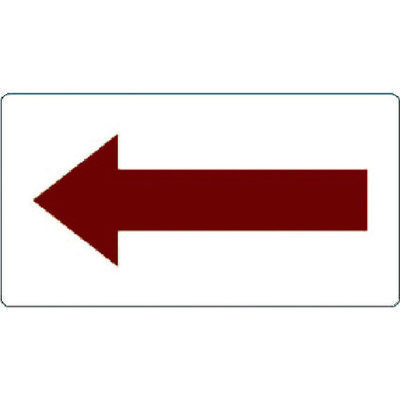 トラスコ中山 TRUSCO 配管用ステッカー 方向表示 暗い赤 蒸気用 小 5枚入 TPS-H7.5R3-S 1組(5枚) 487-7870（直送品）