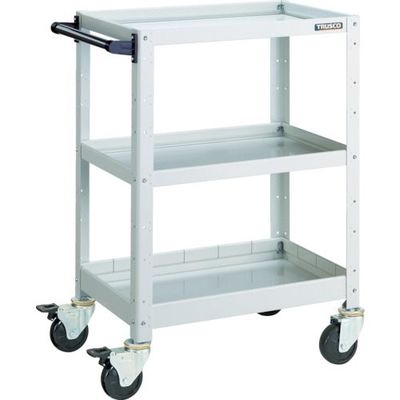 トラスコ中山 TRUSCO ツールワゴン バーディワゴン 600X400XH880 浅2深1段 ホワイト BDW-963F1-W 1台（直送品）