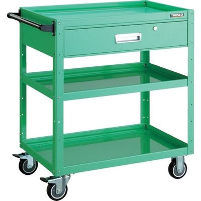 TRUSCO ツールワゴン イーグルワゴン 600×400 深型1段引出付 ウレタン車輪 ホワイト EGW-963YU-W 1台（直送品）