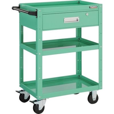 TRUSCO ツールワゴン イーグルワゴン 600X400XH880 深型1段引出付 ヤンググリーン EGW-963Y-YG 1台（直送品）