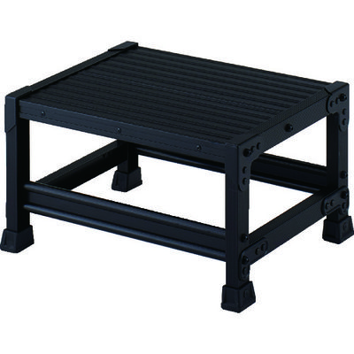 トラスコ中山 TRUSCO 作業用踏台 アルミ製・高強度タイプ 1段 ブラック TSF-153-BK 1台 487-9589（直送品）
