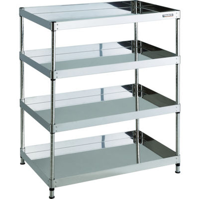 トラスコ中山 TRUSCO ステンレスワゴン 304クリーンフェニックス ラック型 750X500 4段 CPE3-R1274 1台（直送品）