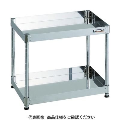 TRUSCO ステンレス製ワゴン クリーンフェニックスワゴン SUS430 ラック型 W900×D600×H492 2段 CPE4-R692（直送品）