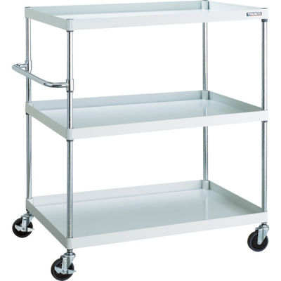 TRUSCO ツールワゴン フェニックスワゴン 省音 1000X650XH1200 3段 ホワイト PEW-12103-W 1台（直送品）