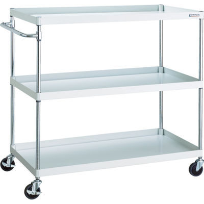 TRUSCO ツールワゴン フェニックスワゴン 省音 1200X600XH1200 3段 ホワイト PEW-12123-W 1台（直送品）