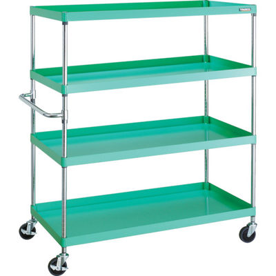 TRUSCO ツールワゴン フェニックスワゴン 省音 1200X600XH1500 4段 ヤンググリーン PEW-15124-YG 1台（直送品）