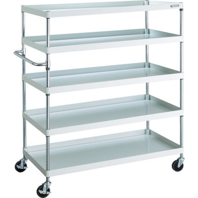 TRUSCO ツールワゴン フェニックスワゴン 省音 1200X600XH1500 5段 ホワイト PEW-15125-W 1台（直送品）