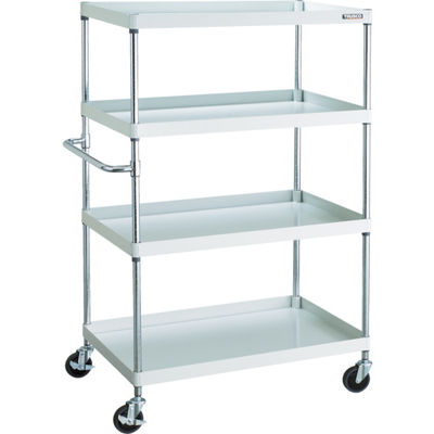 トラスコ中山 TRUSCO ツールワゴン フェニックスワゴン 省音 900X600XH1500 4段 ホワイト PEW-1594-W 1台（直送品）