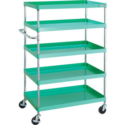 TRUSCO ツールワゴン フェニックスワゴン 省音 900X600XH1500 5段 ヤンググリーン PEW-1595-YG 1台（直送品）