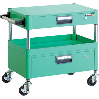TRUSCO ツールワゴン フェニックスワゴン 省音 600X400XH600 引出付 ヤンググリーン PEW-661VZ-YG 1台（直送品）