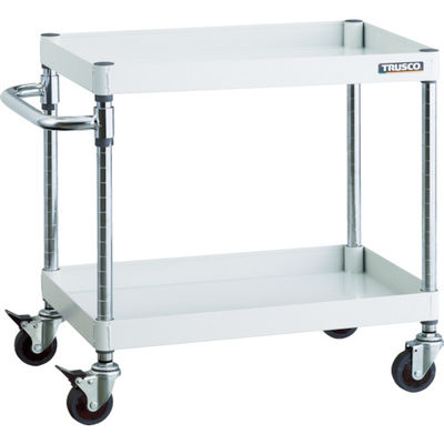 トラスコ中山 TRUSCO ツールワゴン フェニックスワゴン 省音 600X400XH600 2段 ホワイト PEW-662C-W 1台（直送品）