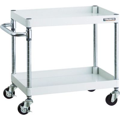 TRUSCO ツールワゴン フェニックスワゴン 600X400 2段 φ75ゴム車輪 ホワイト PEW-662-G75-W 1台（直送品）