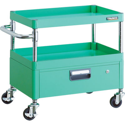 TRUSCO ツールワゴン フェニックスワゴン 省音 600X400XH600 1段引出付 ヤンググリーン PEW-662V-YG 1台（直送品）