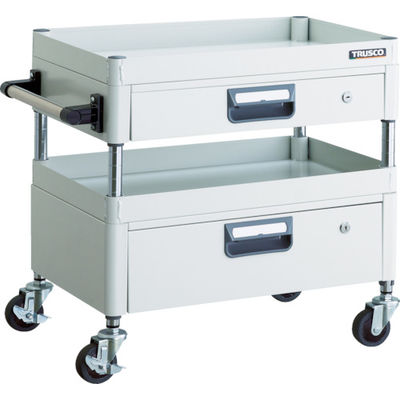 トラスコ中山 TRUSCO ツールワゴン フェニックスワゴン 省音 600X400XH600 引出付 ホワイト PEW-662VZ-W 1台（直送品）