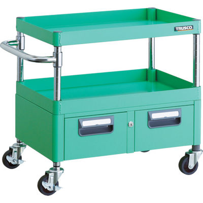 TRUSCO ツールワゴン フェニックスワゴン 省音 600X400XH600 2列引出付 ヤンググリーン PEW-662W-YG 1台（直送品）