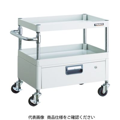 TRUSCO ツールワゴン フェニックスワゴン 省音 750X500XH600 1段引出付 ホワイト PEW-672V-W 1台（直送品）