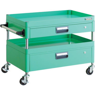 TRUSCO ツールワゴン フェニックスワゴン 省音 750X500XH600 引出付 ヤンググリーン PEW-672VZ-YG 1台（直送品）