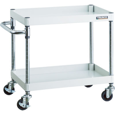トラスコ中山 TRUSCO ツールワゴン フェニックスワゴン 省音 750X500XH600 2段 ホワイト PEW-672-W 1台（直送品）