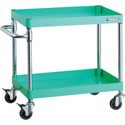 TRUSCO ツールワゴン フェニックスワゴン 省音 900X600XH600 2段 ヤンググリーン PEW-692C-YG 1台（直送品）