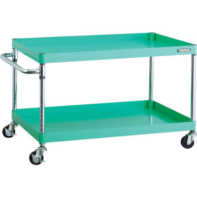 TRUSCO ツールワゴン フェニックスワゴン 900X600 2段 φ75ゴム車輪 ヤンググリーン PEW-692-G75-YG 1台（直送品）