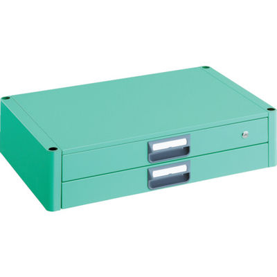 トラスコ中山 TRUSCO ツールワゴン フェニックスワゴン 2段引出 750X500 ヤンググリーン PEW-75X-YG 1台（直送品）