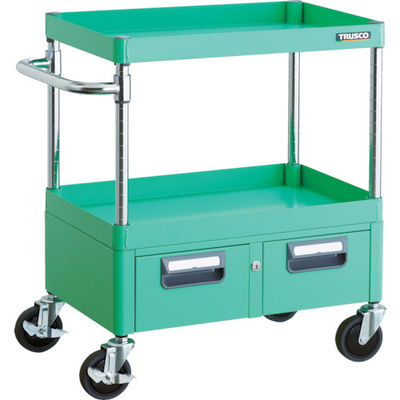 TRUSCO ツールワゴン フェニックスワゴン 省音 600X400XH740 2列引出付 ヤンググリーン PEW-763W-YG 1台（直送品）