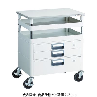 TRUSCO ツールワゴン フェニックスワゴン 抗菌 省音 750X500XH740 引出 天板付 ホワイト PEW-772VXT-W 1台（直送品）