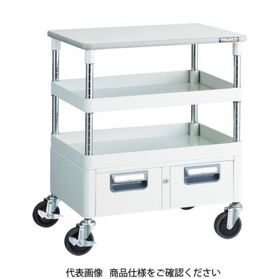 TRUSCO ツールワゴン フェニックスワゴン 省音 750X500XH740 引出 天板付 ホワイト PEW-772WT-W 1台（直送品）