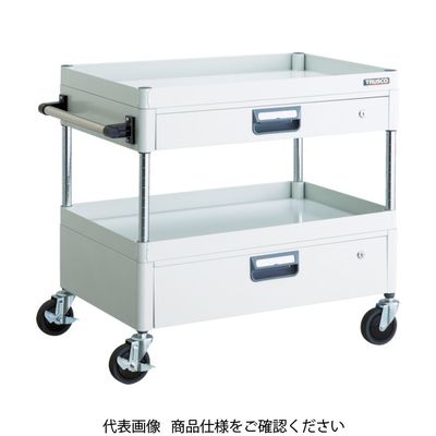 トラスコ中山 TRUSCO ツールワゴン フェニックスワゴン 省音 750X500XH740 引出付 ホワイト PEW-773VZ-W 1台（直送品）