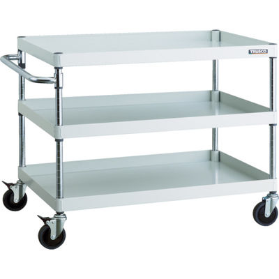 トラスコ中山 TRUSCO ツールワゴン フェニックスワゴン 省音 900X600XH740 3段 ホワイト PEW-793C-W 1台（直送品）